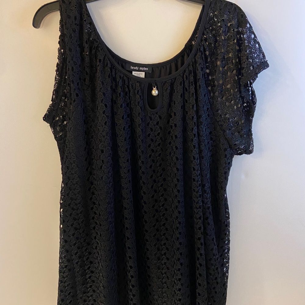 Brody‎ Miles 2x sexy black lace blouse